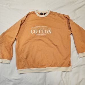 Authentic Feeling Women's Orange Cotton Sweatshirt